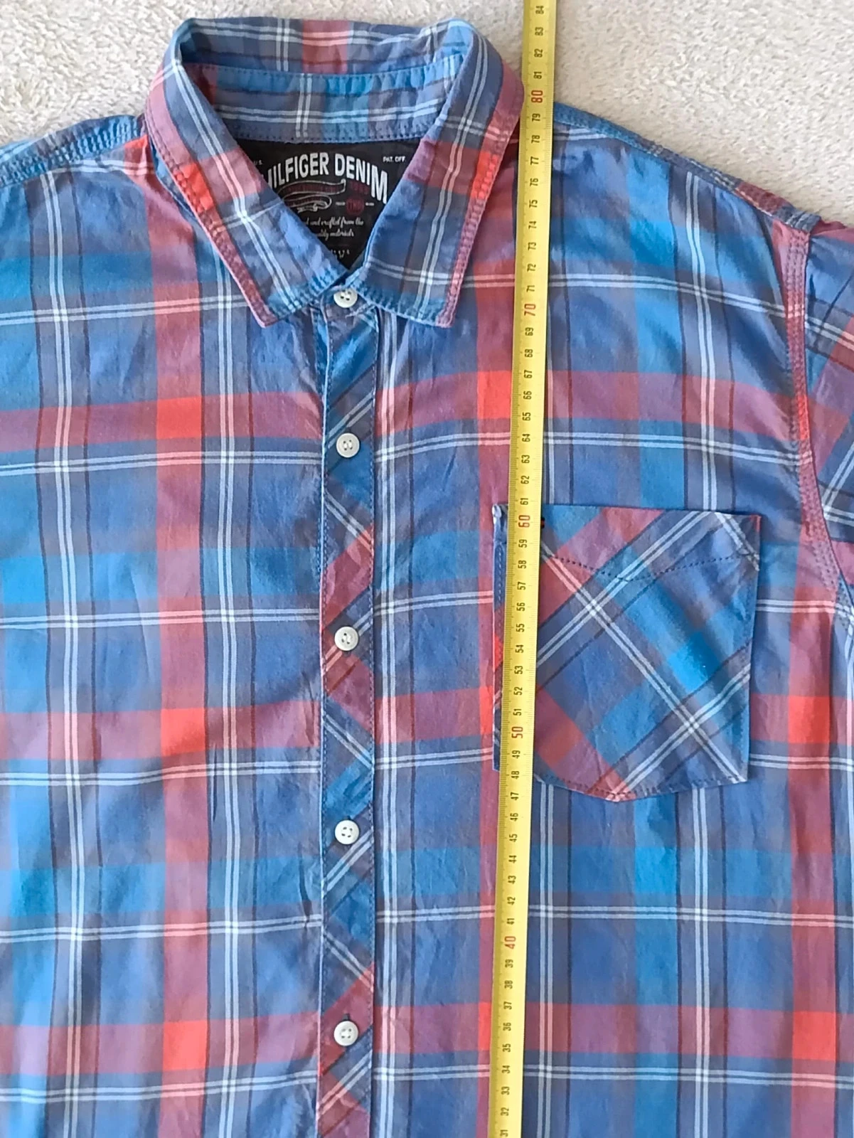 Chemise Tommy Hilfiger Denim à carreaux multicolore manches courtes Taille XXL – photo 16